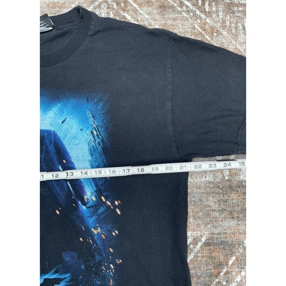 Vtg The Dark Knight Joker Heath Ledger DC Comics Batman Graphic T-Shirt Black L - Picture 12 of 16
